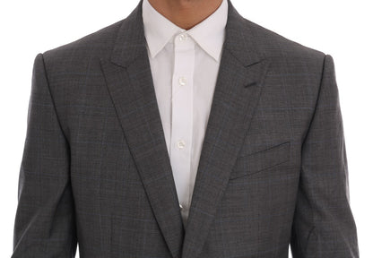 Dolce &amp; Gabbana Grauer MARTINI Slim Blazer aus Wolle