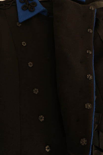 Dolce &amp; Gabbana – Schwarze Trenchcoatjacke aus Wolle