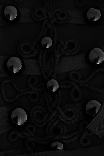 Dolce &amp; Gabbana – Schwarze Trenchcoatjacke aus Wolle