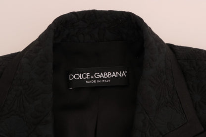 Dolce &amp; Gabbana – Schwarze Blazerjacke aus Brokat