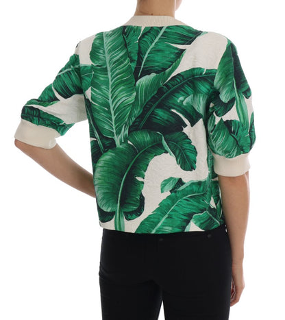 Dolce &amp; Gabbana – Pullover mit Rundhalsausschnitt und Pailletten in Ananas- und Bananenform