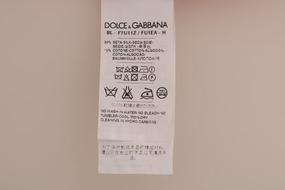 Dolce &amp; Gabbana Rotes Seiden-Orange-Vase-Kristall-Top