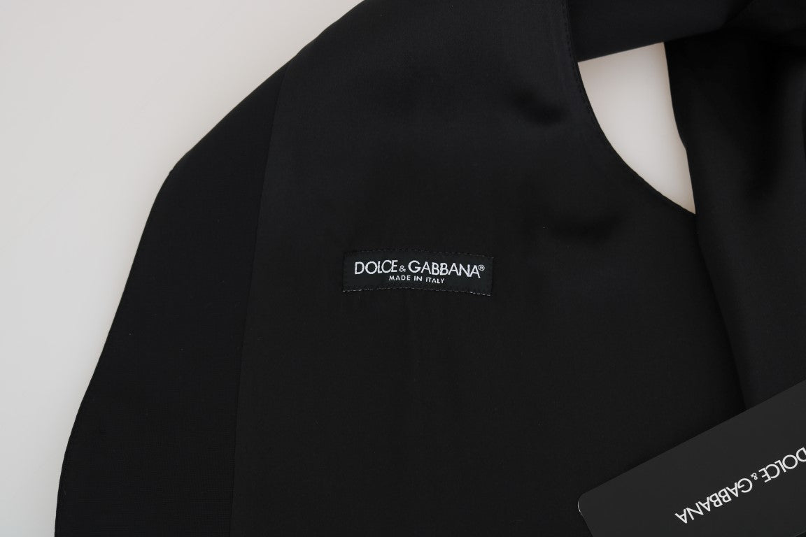 Dolce &amp; Gabbana Black Wool Silk Cardigan