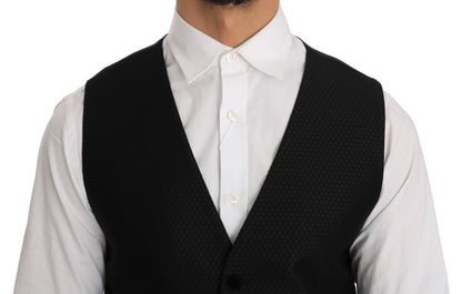 Dolce &amp; Gabbana – Schwarze Strickjacke mit Tupfenmuster