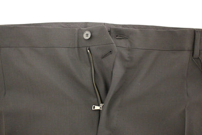 Dolce &amp; Gabbana Schwarze Stretch-Bündchenhose aus Wolle