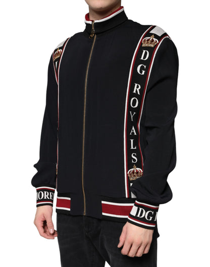 Dolce &amp; Gabbana Black DG King Full Zip Sweatshirt Sweater