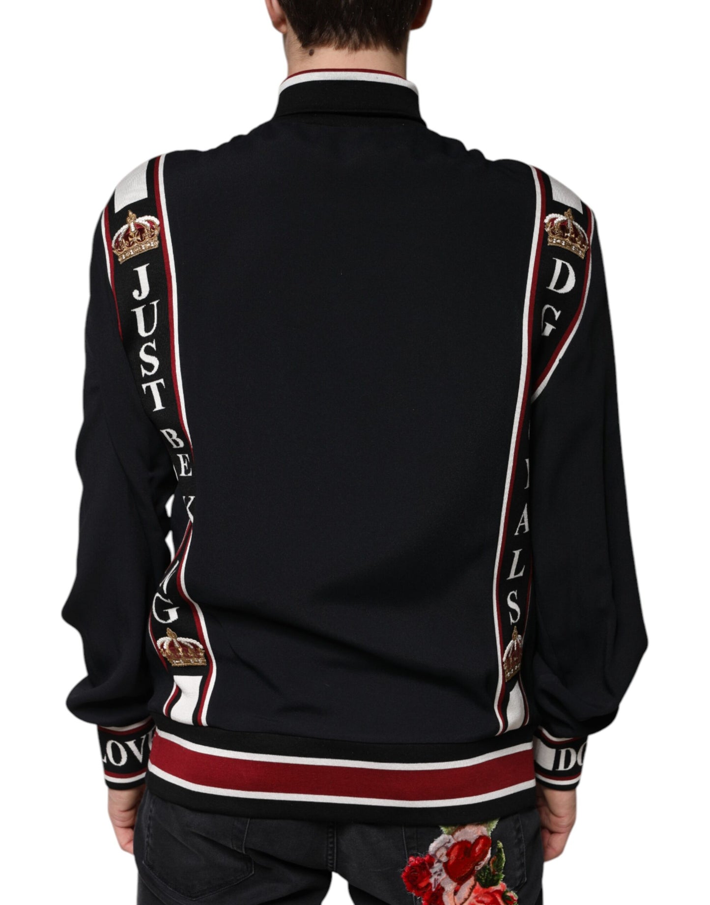 Dolce &amp; Gabbana Black DG King Full Zip Sweatshirt Sweater