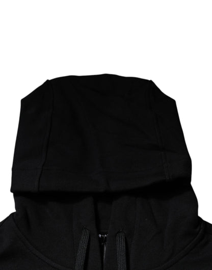 Versace – Schwarzer Medusa-Kapuzenpullover aus Baumwolle