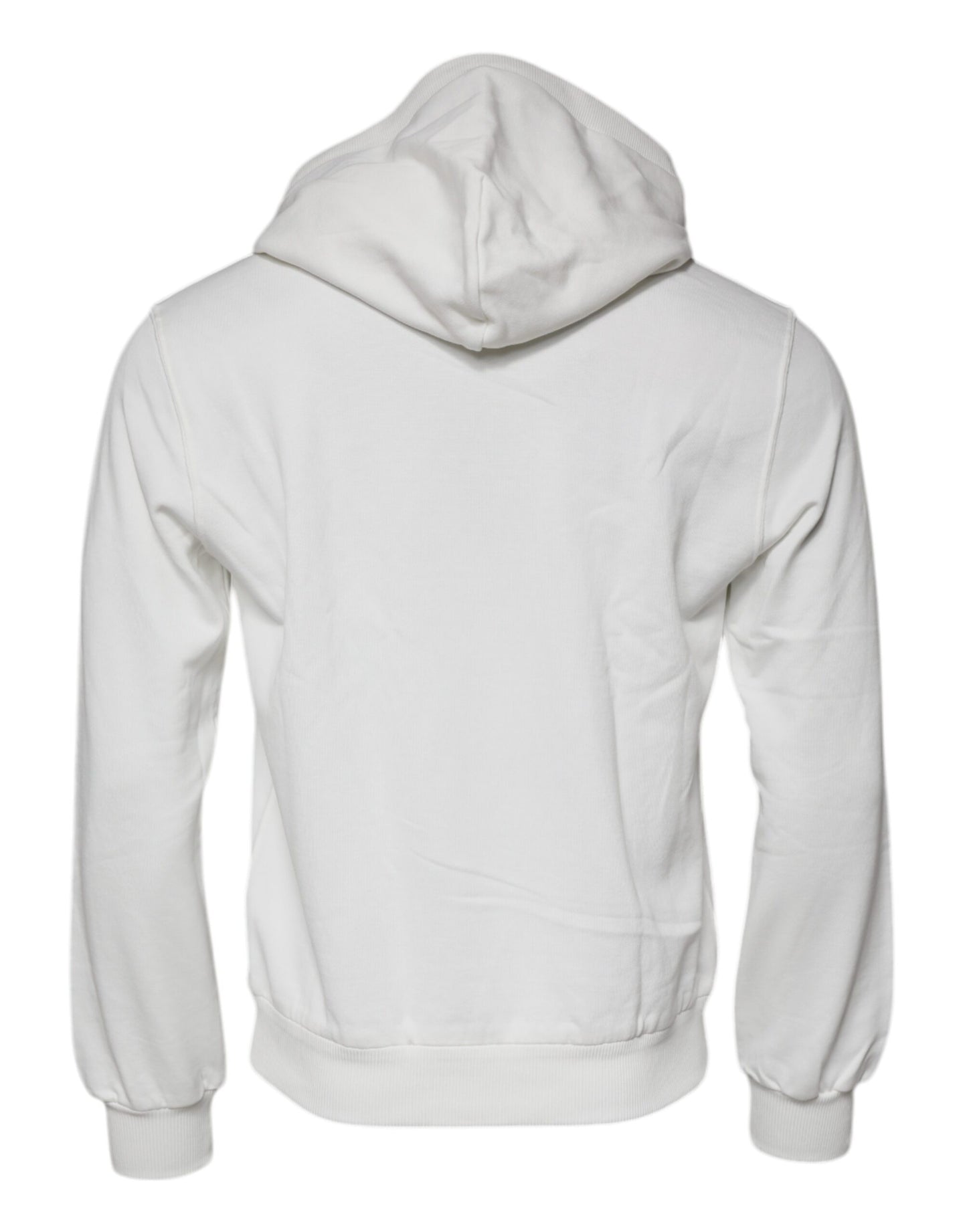 Dolce &amp; Gabbana Weißer Caesar-Kapuzenpullover aus Baumwolle