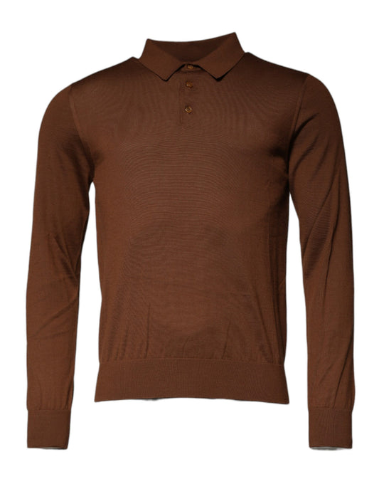 Dolce &amp; Gabbana Brauner Kaschmirpullover mit Knöpfen für Herren