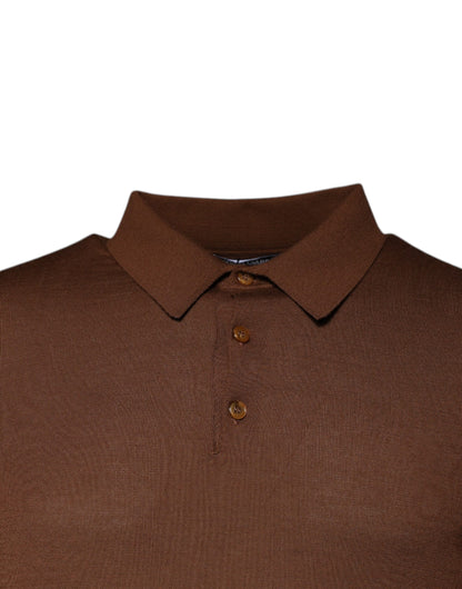 Dolce &amp; Gabbana Brauner Kaschmirpullover mit Knöpfen für Herren