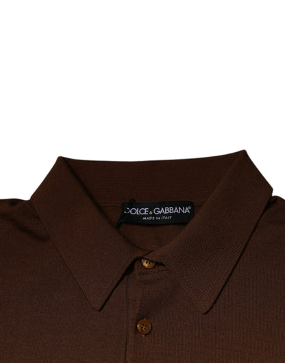Dolce &amp; Gabbana Brauner Kaschmirpullover mit Knöpfen für Herren