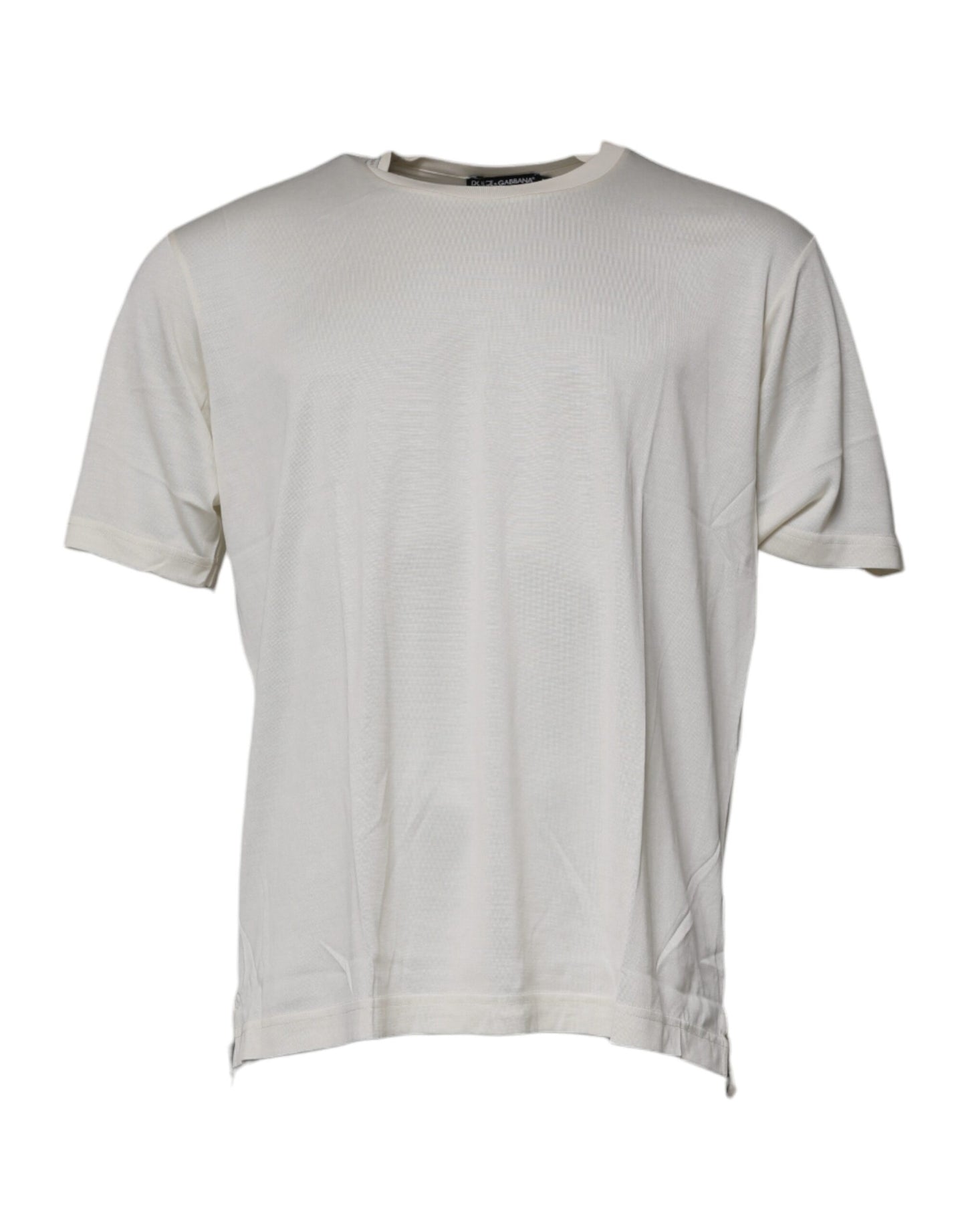 Dolce &amp; Gabbana Off White Crew Neck Short Sleeve T-shirt