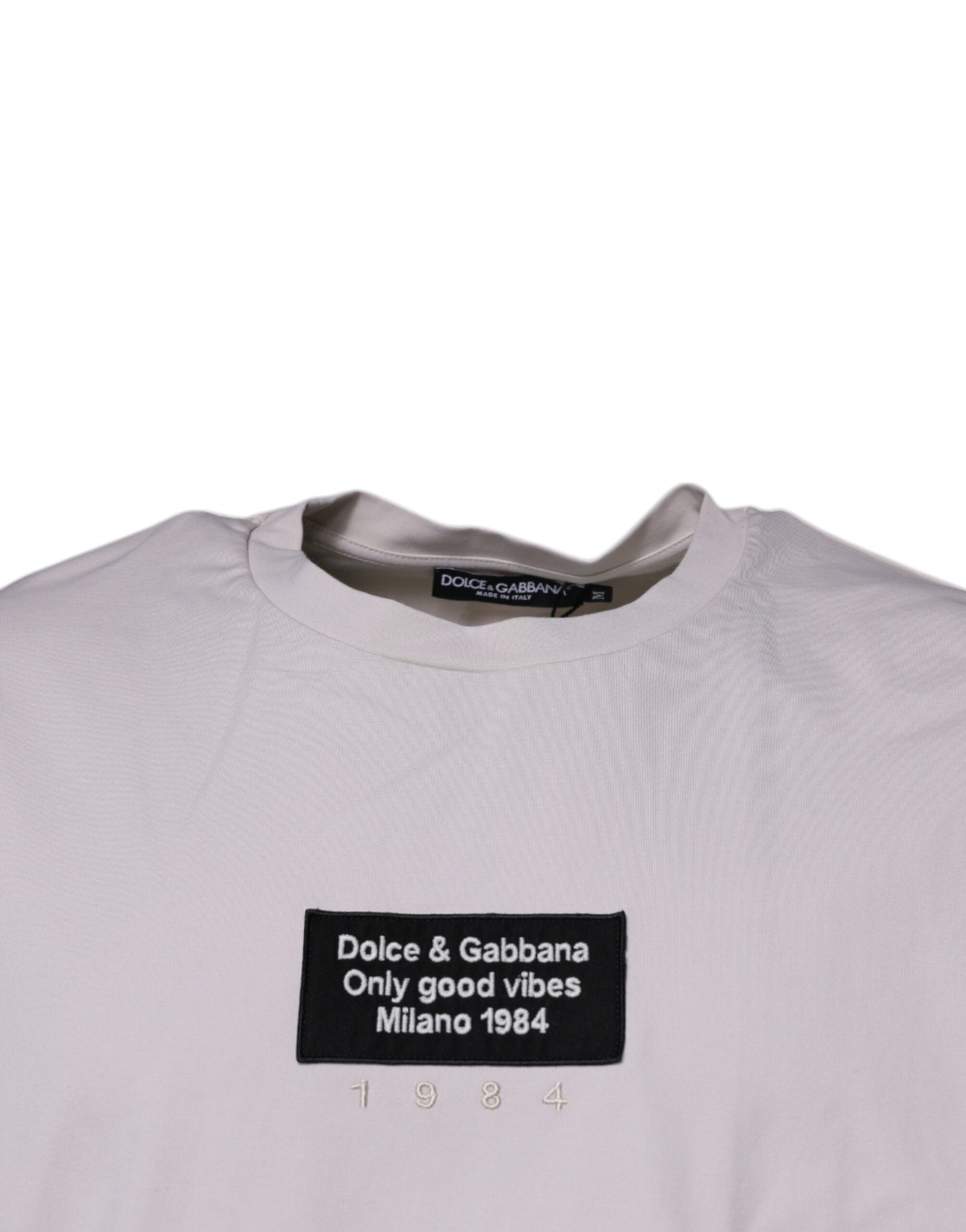 Dolce &amp; Gabbana Beige DG Logo Crew Neck Short Sleeves T-shirt