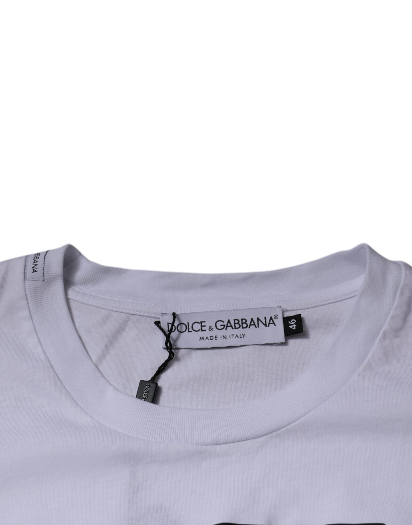 Dolce &amp; Gabbana White DG Logo Cotton Crew Neck T-shirt