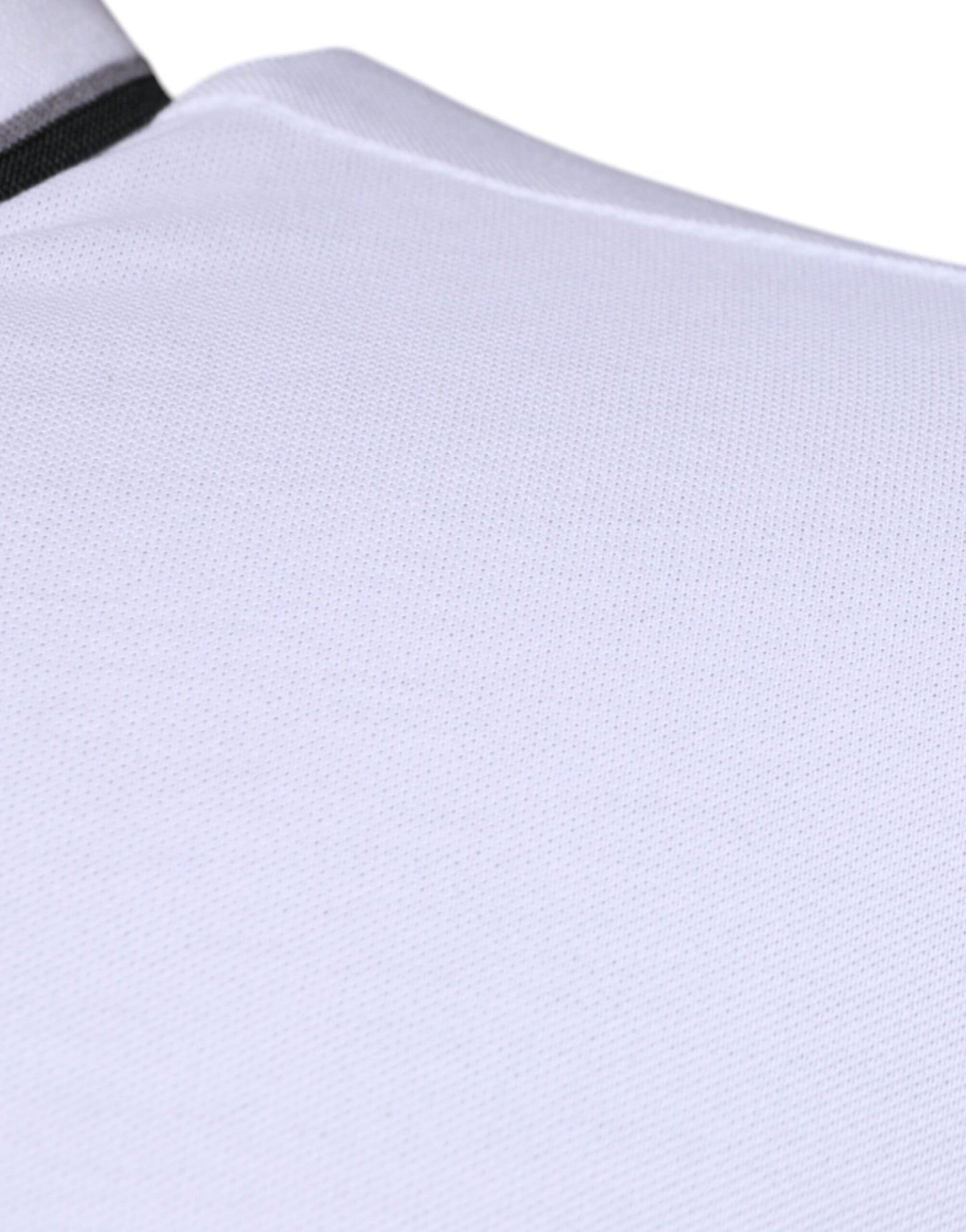 Dolce &amp; Gabbana White Cotton Crown Collared Polo T-shirt