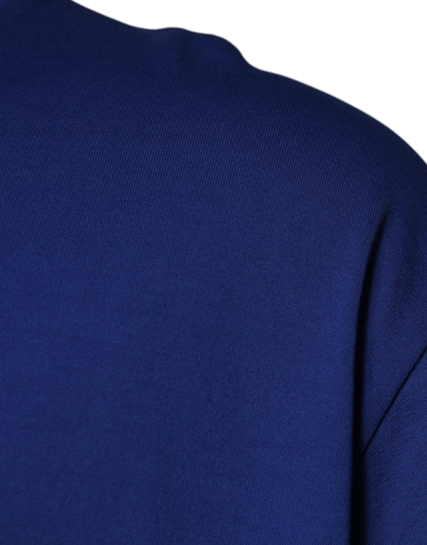 Dolce &amp; Gabbana Blue Logo Print Cotton Men Crew Neck T-shirt