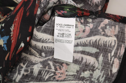 Dolce &amp; Gabbana – Schwarzes Volcano Sicily – Kurzarm-T-Shirt