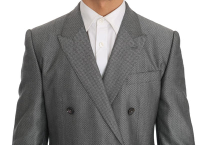 Dolce &amp; Gabbana – Schwarzer Stretch-Anzug mit Kristallbienen-Schmalschnitt
