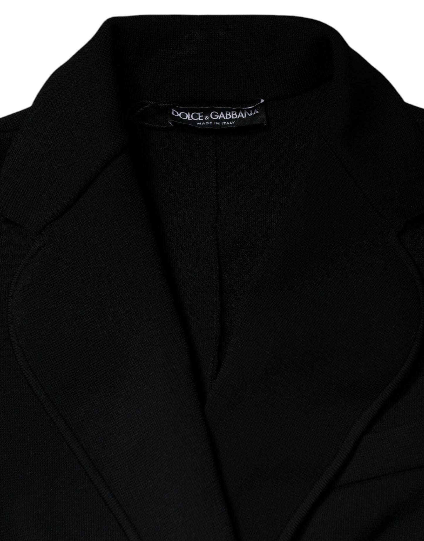 Dolce &amp; Gabbana – Einreihige Blazerjacke aus schwarzer Viskose