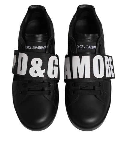 Dolce &amp; Gabbana – Schwarze D&amp;G AMORE – Niedrige Sneakers