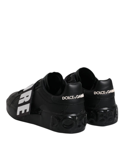 Dolce &amp; Gabbana – Schwarze D&amp;G AMORE – Niedrige Sneakers