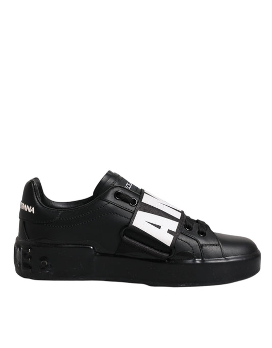 Dolce &amp; Gabbana – Schwarze D&amp;G AMORE – Niedrige Sneakers