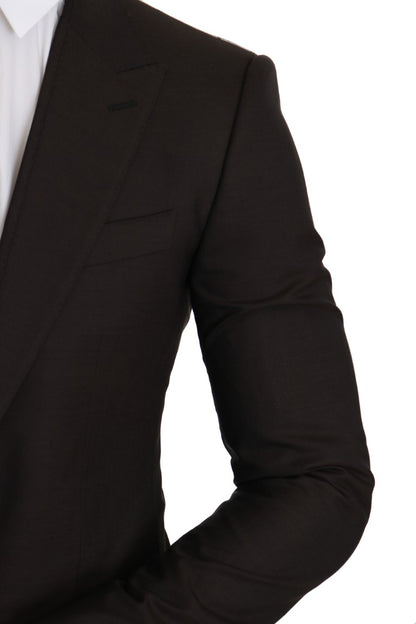 Dolce &amp; Gabbana Braune Wolle SICILIA Jacke Mantel Blazer