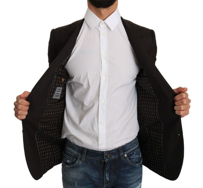 Dolce &amp; Gabbana Braune Wolle SICILIA Jacke Mantel Blazer