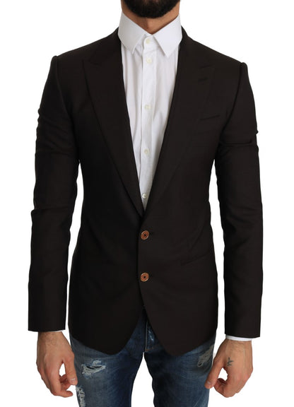Dolce &amp; Gabbana Braune Wolle SICILIA Jacke Mantel Blazer