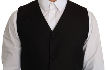Dolce &amp; Gabbana – Schwarze Seidenweste