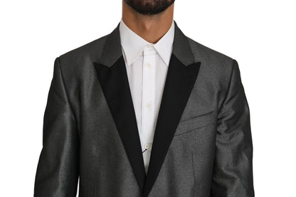 Dolce &amp; Gabbana Grau gemusterter MARTINI 2-teiliger Anzug