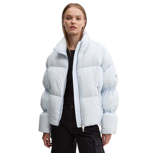 Moose Knuckles Hellblaue Nylon-Damenjacke