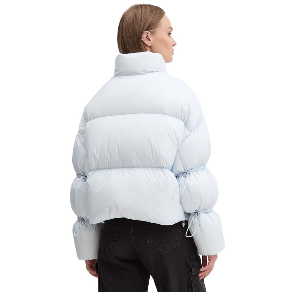 Moose Knuckles Hellblaue Nylon-Damenjacke