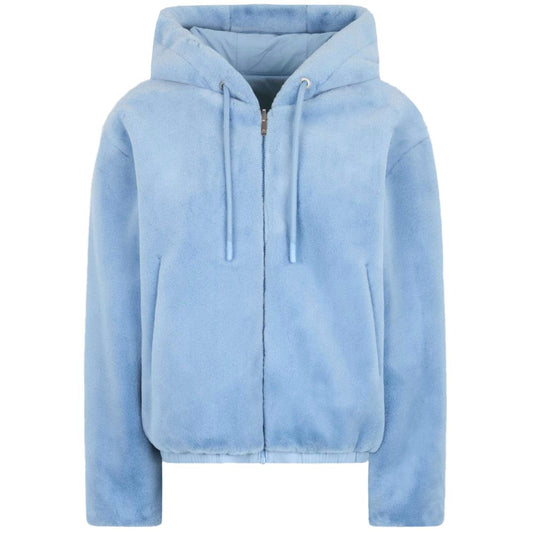 Moose Knuckles Hellblaue Nylon-Damenjacke