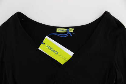 Versace Jeans – Schwarzer Stretch-Langarmpullover