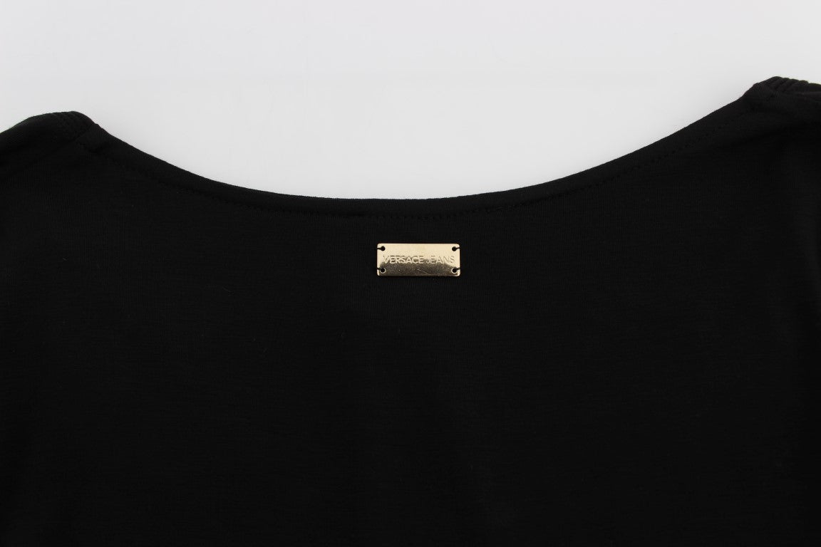 Versace Jeans – Schwarzer Stretch-Langarmpullover