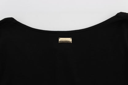 Versace Jeans – Schwarzer Stretch-Langarmpullover