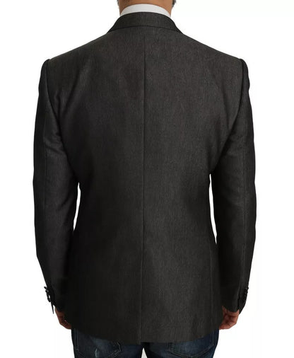 Dolce &amp; Gabbana Grauer MARTINI 2-teiliger Weste-Mantel-Blazer