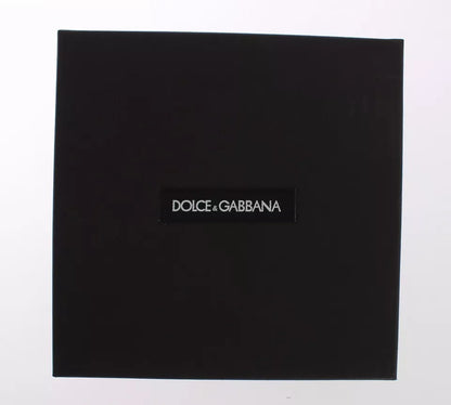 Dolce &amp; Gabbana Red Yellow Raffia Leather Clasp Finder Keyring Keychain