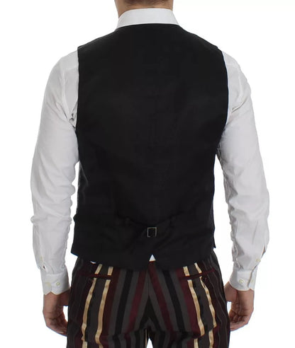 Dolce &amp; Gabbana Multicolor Striped Runway 3 Piece Slim Fit Vest Suit