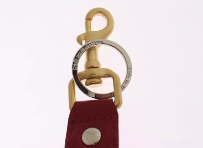 Dolce &amp; Gabbana Multicolor Raffia Leather Clasp Finder Chain Keyring
