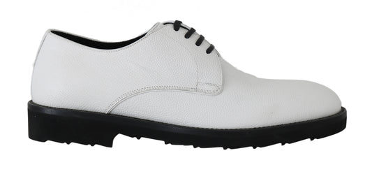 Dolce &amp; Gabbana – Weiße Derby-Schuhe aus Leder für formelle Anlässe