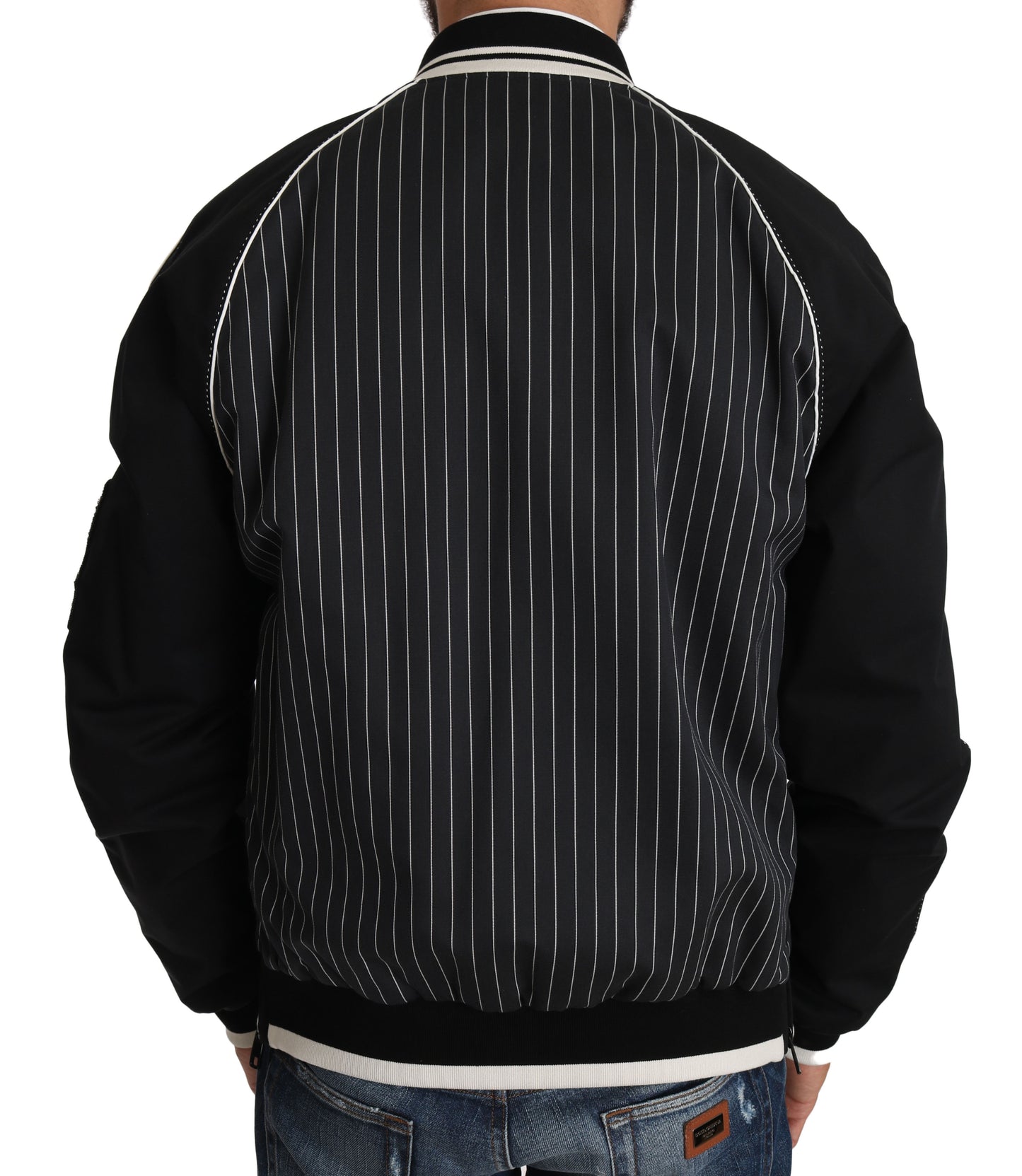 Dolce &amp; Gabbana Schwarze Jacke mit Pailletten und Perlen, DD58 SG62