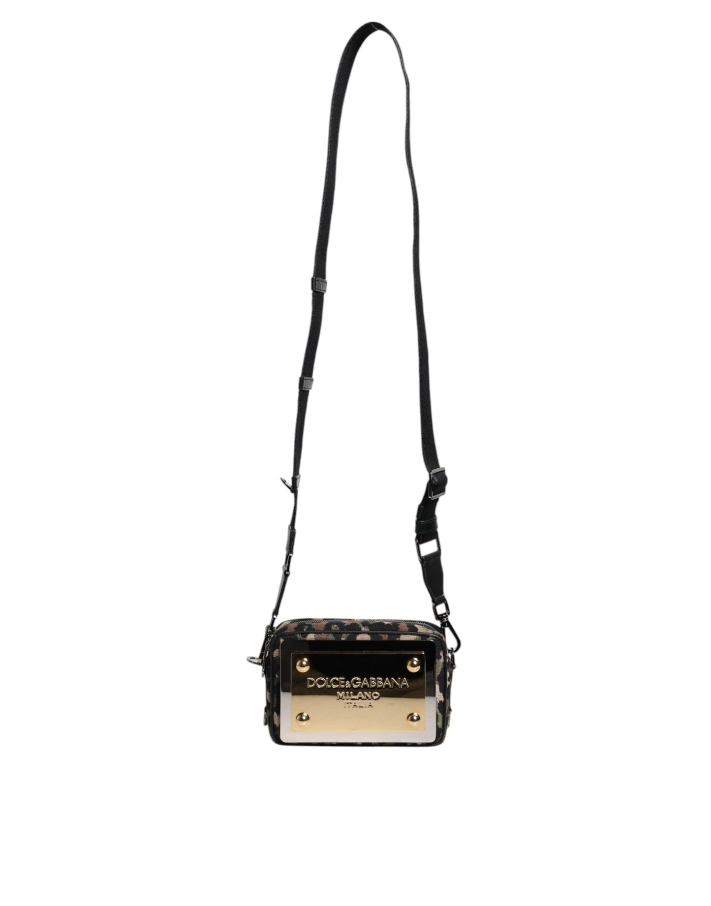 Dolce &amp; Gabbana Multicolor Leopard Jacquard DG Logo Crossbody Bag