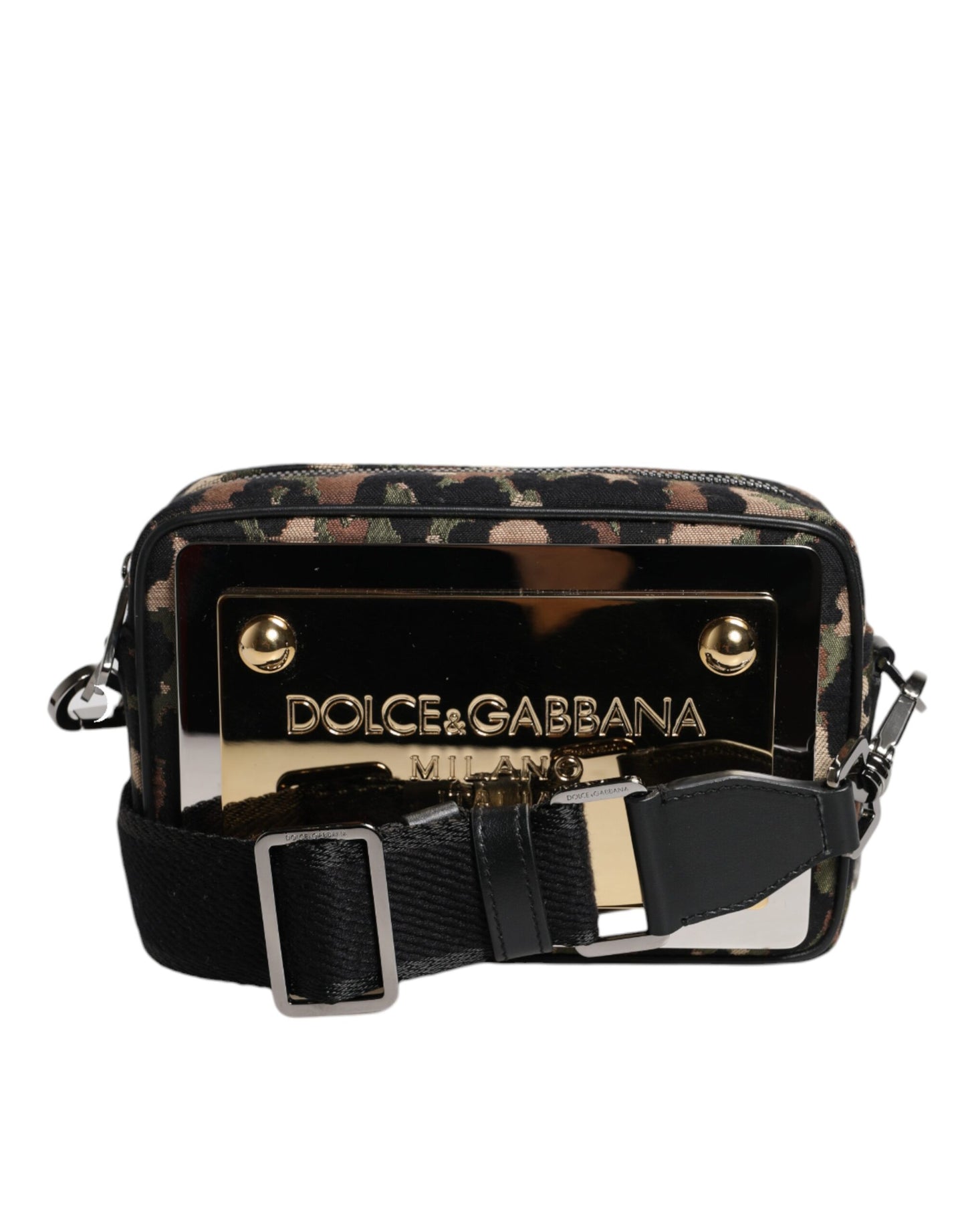 Dolce &amp; Gabbana Multicolor Leopard Jacquard DG Logo Crossbody Bag