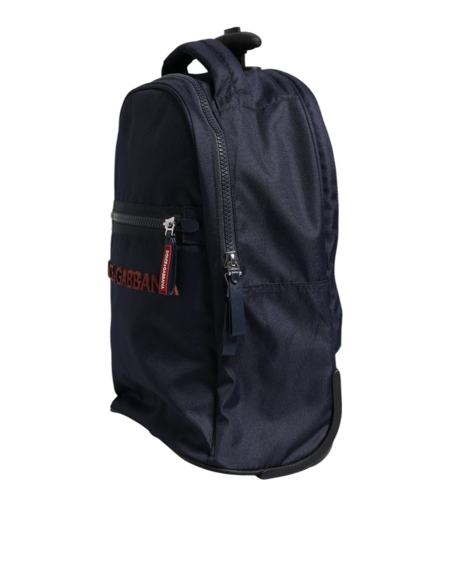 Dolce &amp; Gabbana Blue Red Polyester Kids Back Pack Wheel Suitcase Bag