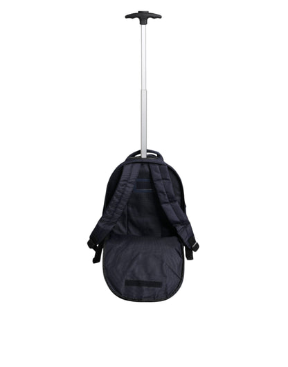 Dolce &amp; Gabbana Blue Red Polyester Kids Back Pack Wheel Suitcase Bag