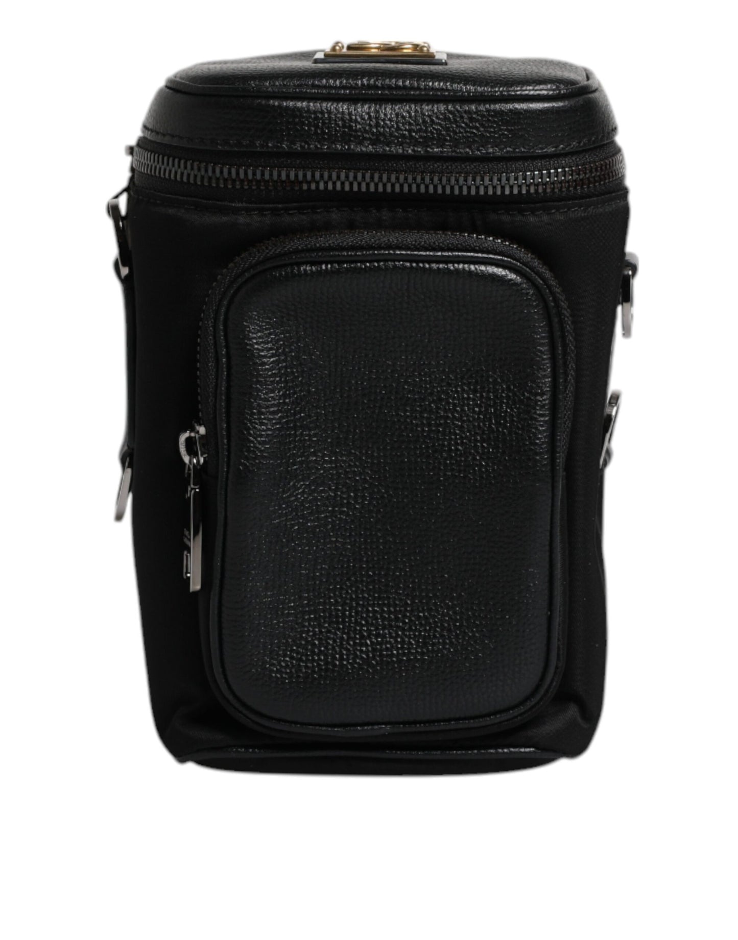 Dolce &amp; Gabbana Black Leather Logo Purse Crossbody Camera Bag