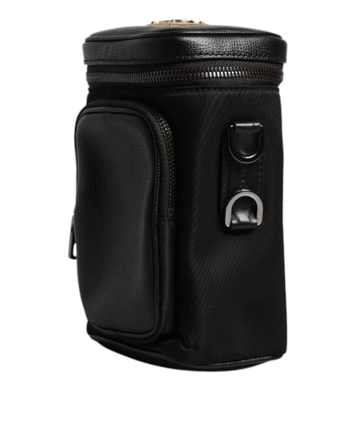 Dolce &amp; Gabbana Black Leather Logo Purse Crossbody Camera Bag